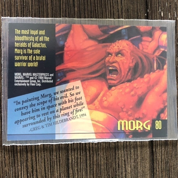 ’94 Marvel Masterpieces trading card: Morg #80 - Picture 2 of 2